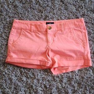 American Eagle Hot Pink Midi Shorts